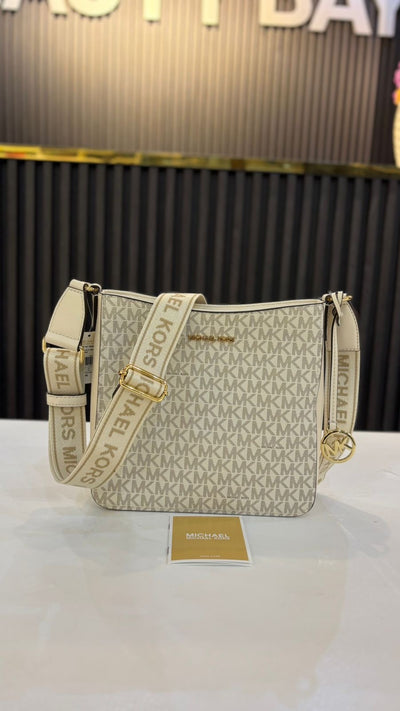 Michael Kors Jet Set Travel Small Signature Logo Messenger Bag