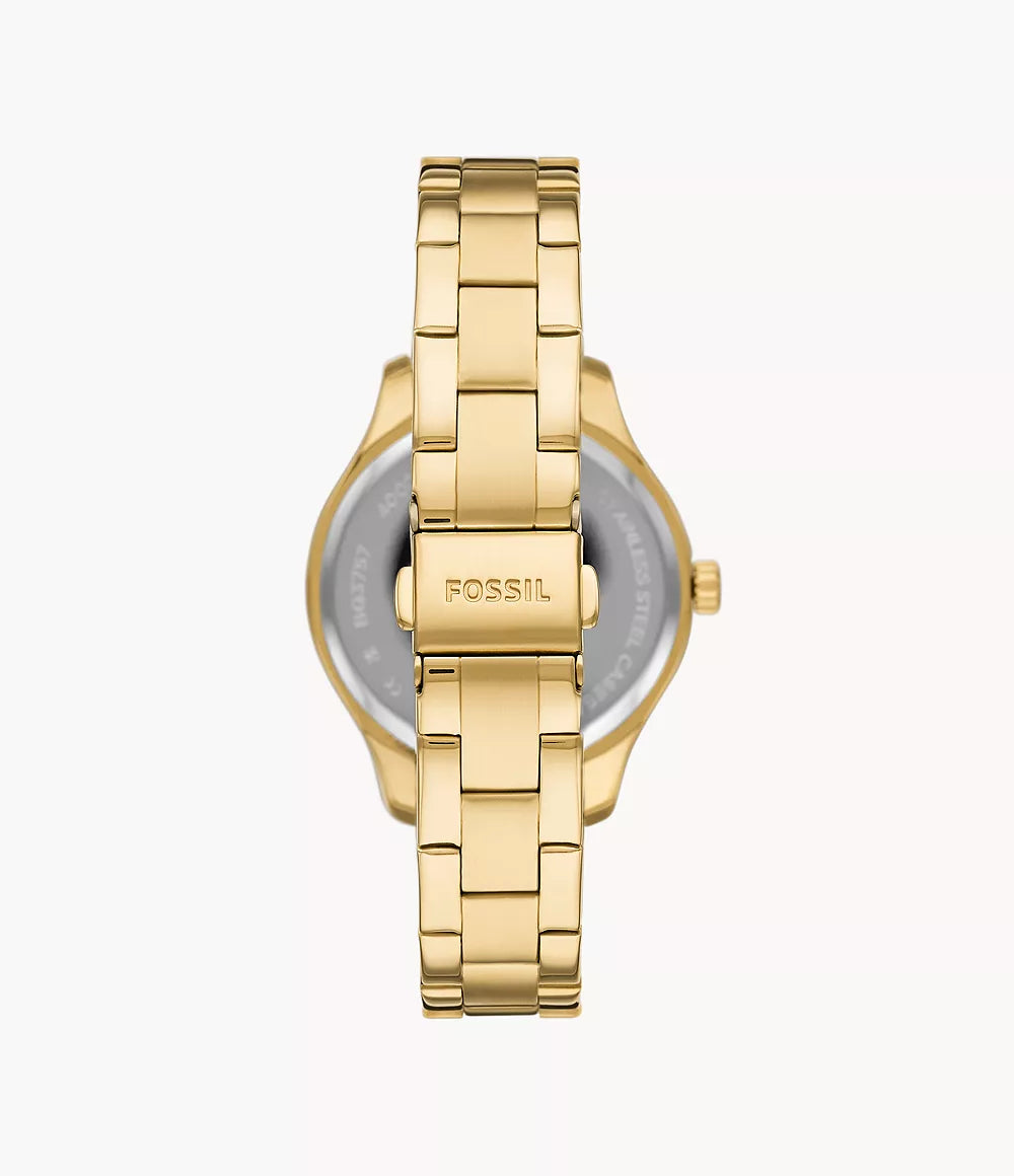 Fossil Rye Multifunction Gold-Tone Stainless Steel Watch