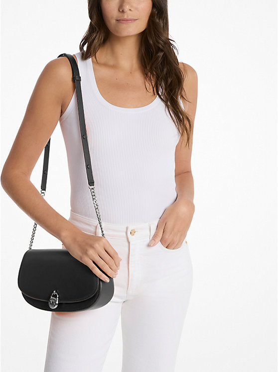 Michael Kors Mila Medium Leather Messenger Bag