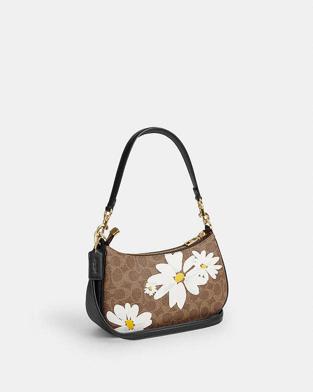 Teri Shoulder Bag In Signature Canvas With Floral Print