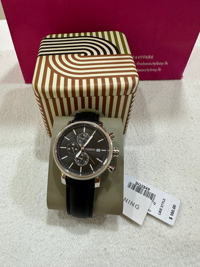 Rhett Multifunction Black LiteHide™ Leather men’s Watch