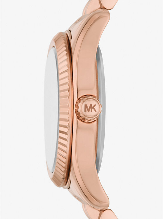 Michael Kors Petite Lexington Pavé Rose Gold-Tone Watch
