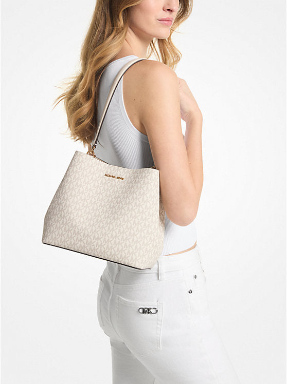 Michael Kors Pratt Medium Signature Logo Shoulder Bag