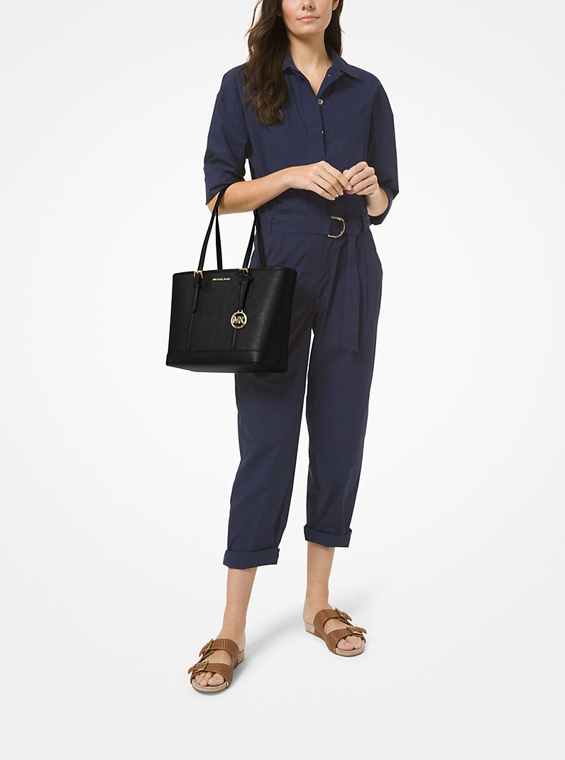 Michael Kors Jet Set Travel Small Saffiano Leather Top-Zip Tote Bag