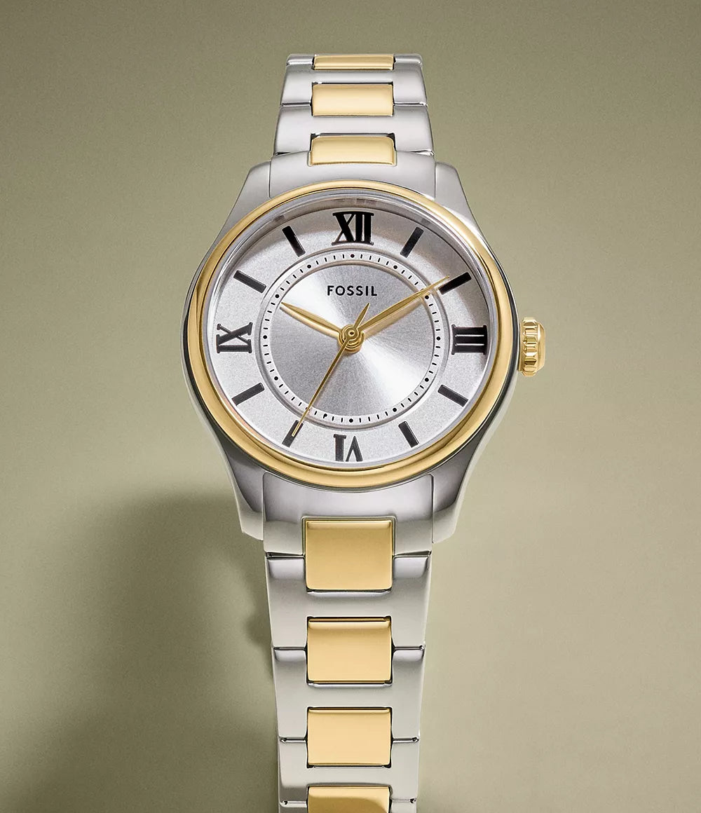Fossil Gilmore Three-Hand Two-Tone Stainless Steel Watch