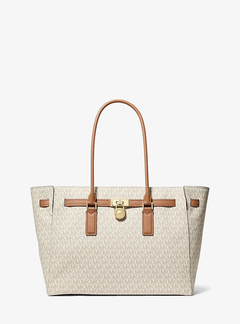 Michael Kors Hamilton Moderne Large Signature Logo Tote Bag