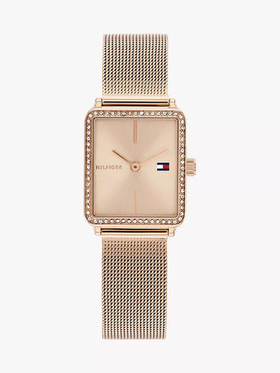 Tommy Hilfiger 21.3MM Crystal Accent Square Dial women’s Watch