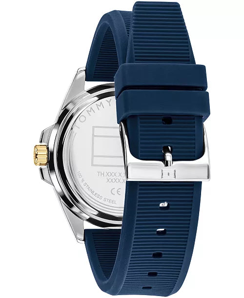 Tommy Hilfiger 44MM Silicone Strap Casual Nautical Watch