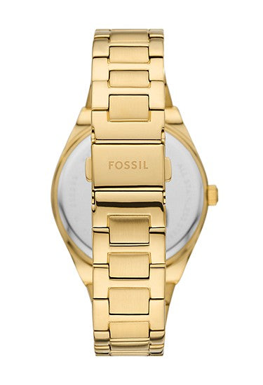 Fossil Scarlette Quartz Gold Dial Ladies Watch