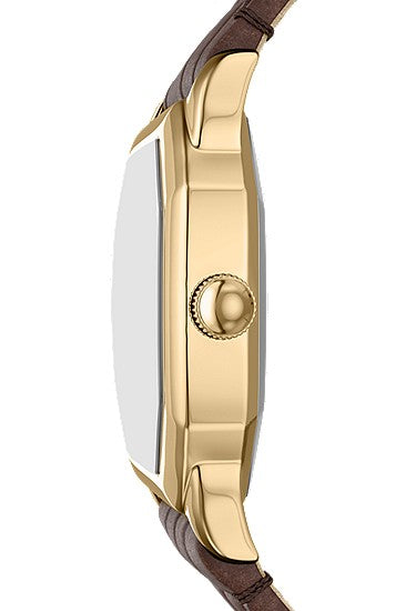 Fossil Harlow Three-Hand Brown Croco Leather Watch