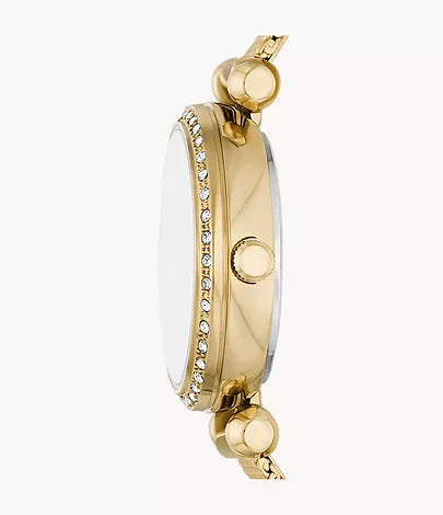 Tillie Mini Three-Hand Gold-Tone Stainless Steel Mesh Watch