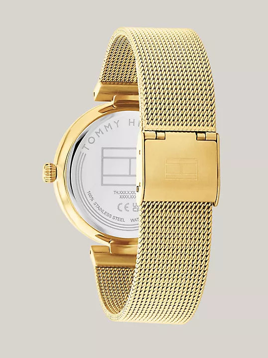 Tommy Hilfiger 36MM Multifunction Gold-Tone Mesh Watch