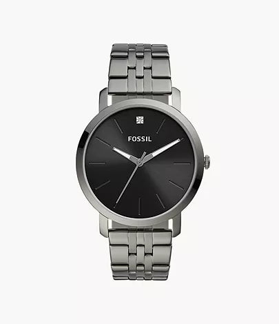 Lux Luther Three-Hand Smoke Stainless Steel Watch