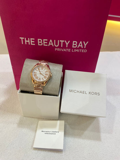 Michael Kors Kaycie Pavé Rose Gold-Tone Watch