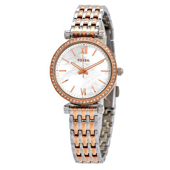 Fossil Carlie Mini Mother of Pearl Dial Two-tone Ladies Watch