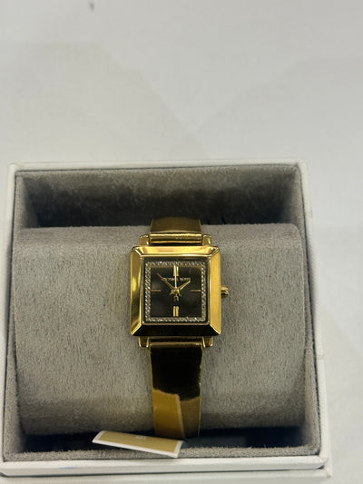 Michael Kors Mini Gwynn Pavé Gold-Tone and Leather Watch