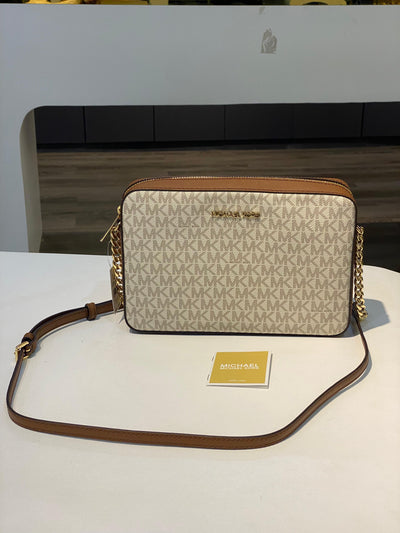 Michael Kors Jet Set Large Printed Logo Crossbody Bag