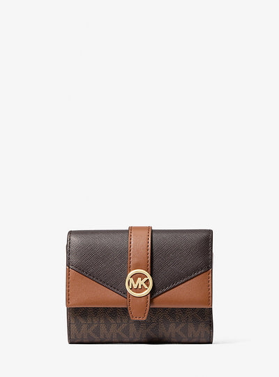 Michael Kors Greenwich Medium Signature Logo Trifold Wallet