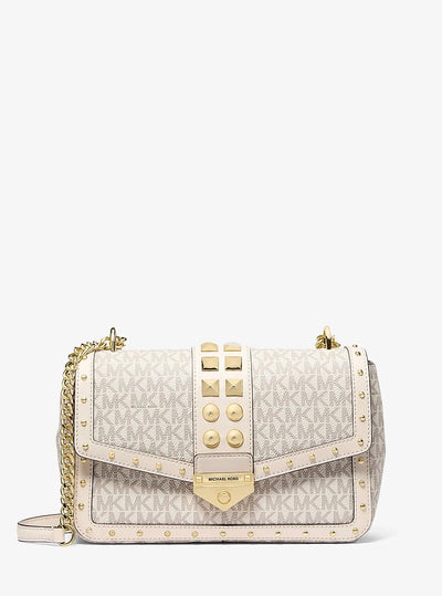 Michael Kors Soho Large Studded Signature Logo Shoulder Bag