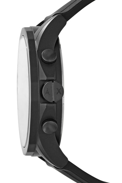 Armani Exchange Chronograph Silicone Strap Watch, 44mm
