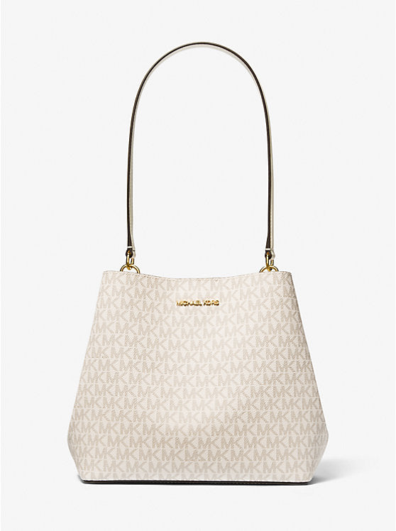 Michael Kors Pratt Medium Signature Logo Shoulder Bag