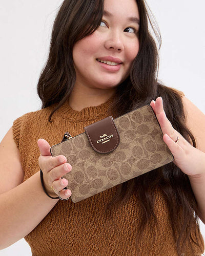 Phone Wallet In Signature Canvas