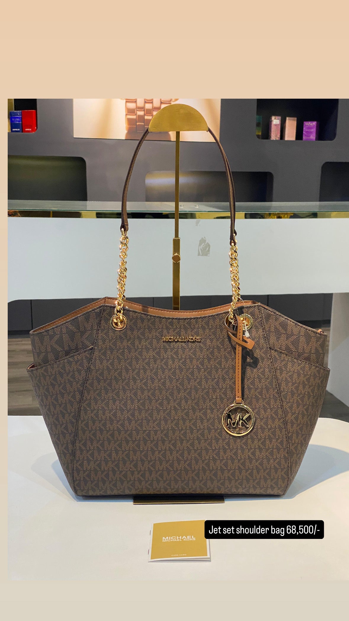 Michael Kors Jet Set Large Signature Logo Shoulder Bag