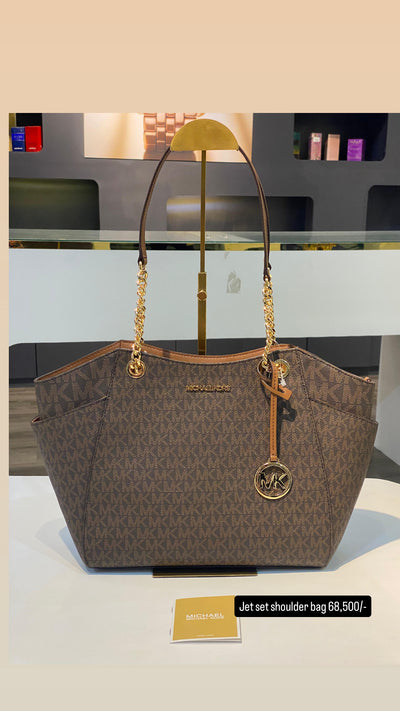 Michael Kors Jet Set Large Signature Logo Shoulder Bag