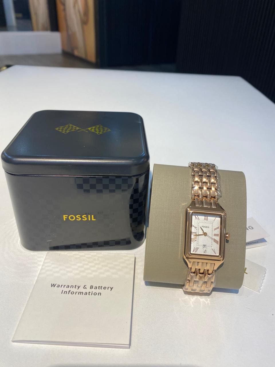 Fossil Raquel Three-Hand Date Rose Gold-Tone Stainless Steel Watch
