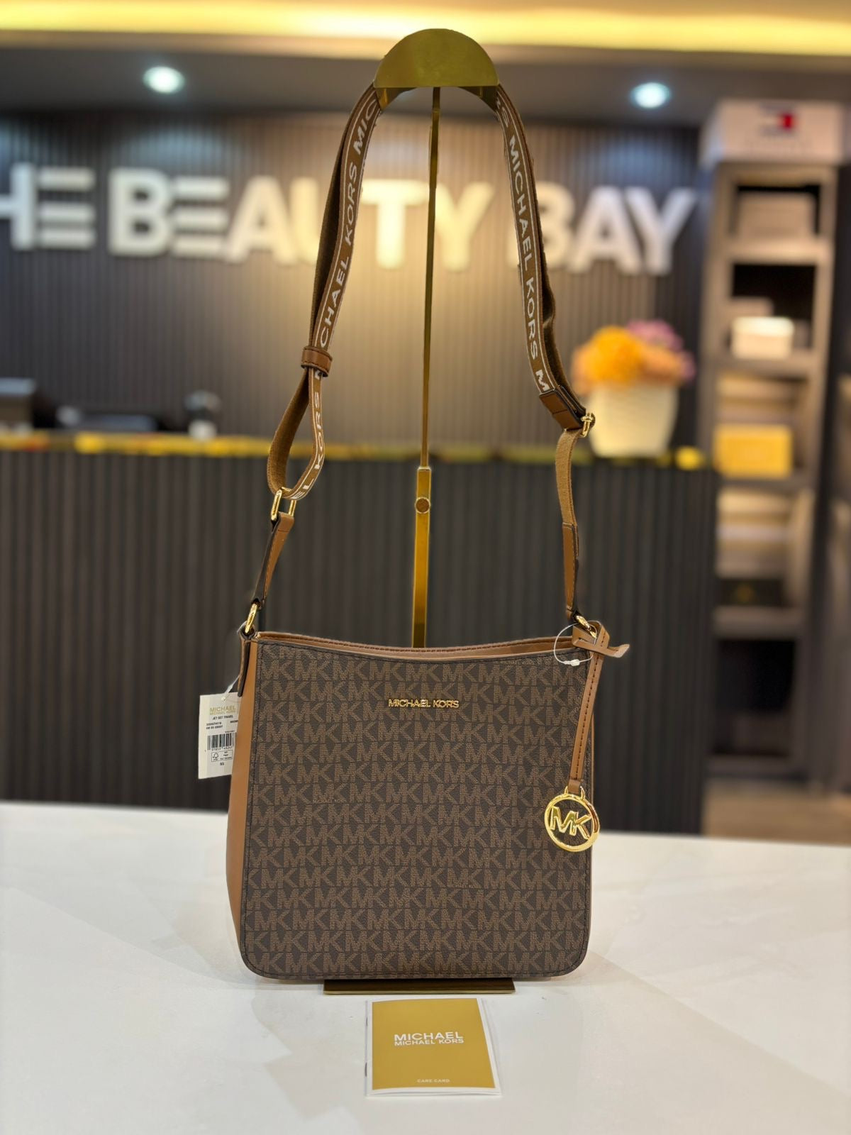 Michael Kors Jet Set Travel Small Signature Logo Messenger Bag