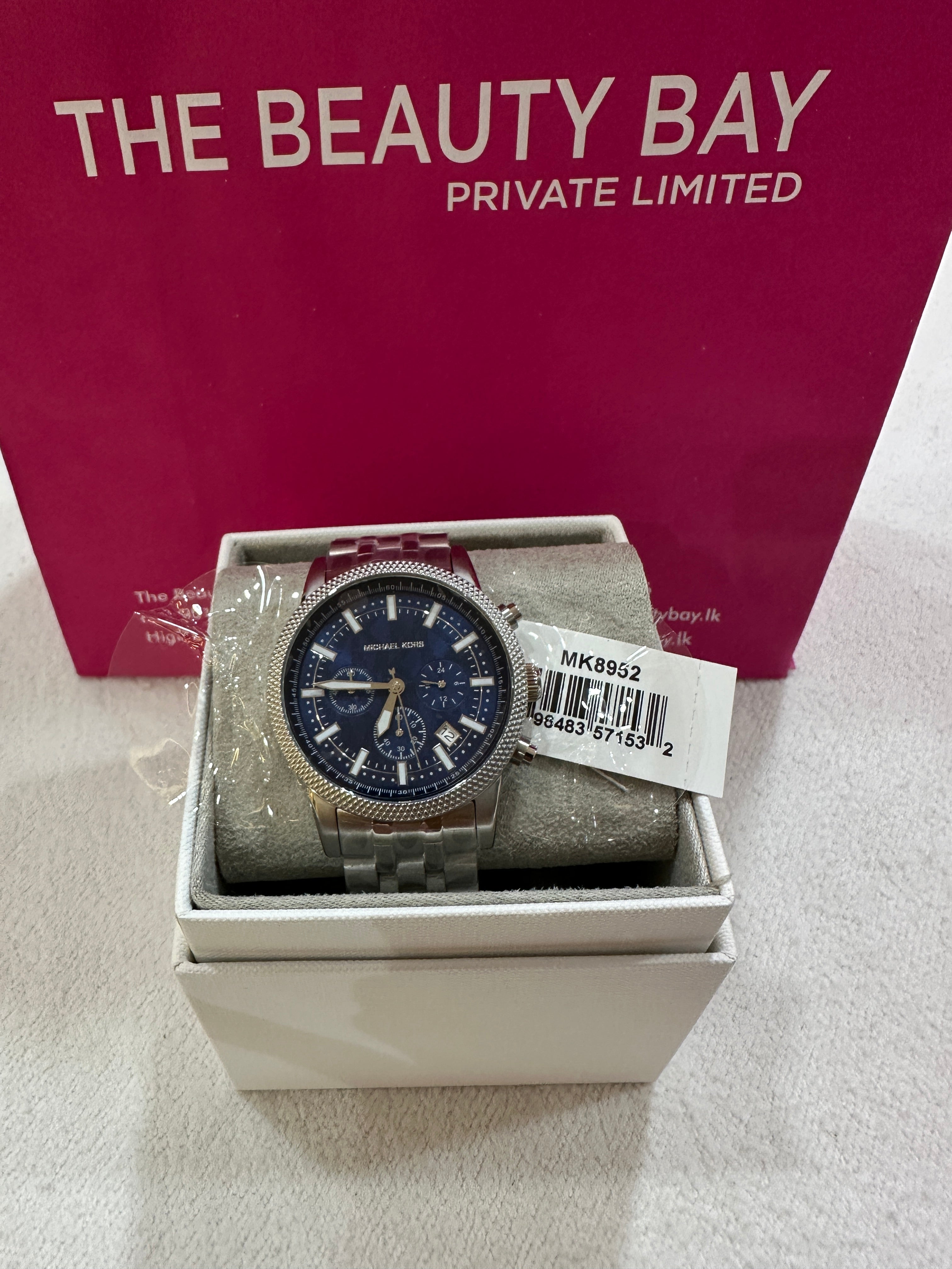 Michael Kors MK8952 Hutton Stainless Steel Blue Chronograph Men's Watch