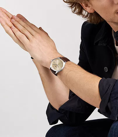 Fenmore Three-Hand Brown Leather Watch