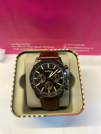 Fossil Sullivan Multifunction Brown Leather Watch