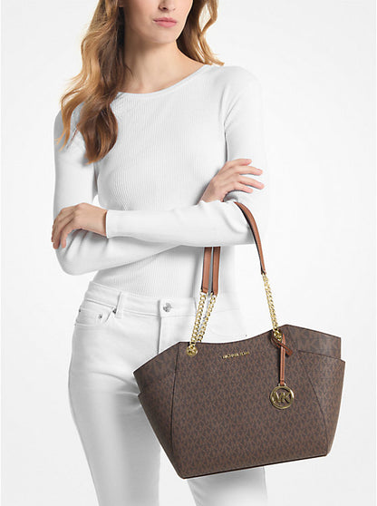 Michael Kors Jet Set Large Signature Logo Shoulder Bag