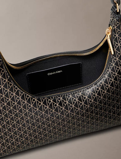 CK Allover Emblem Logo Shoulder Bag