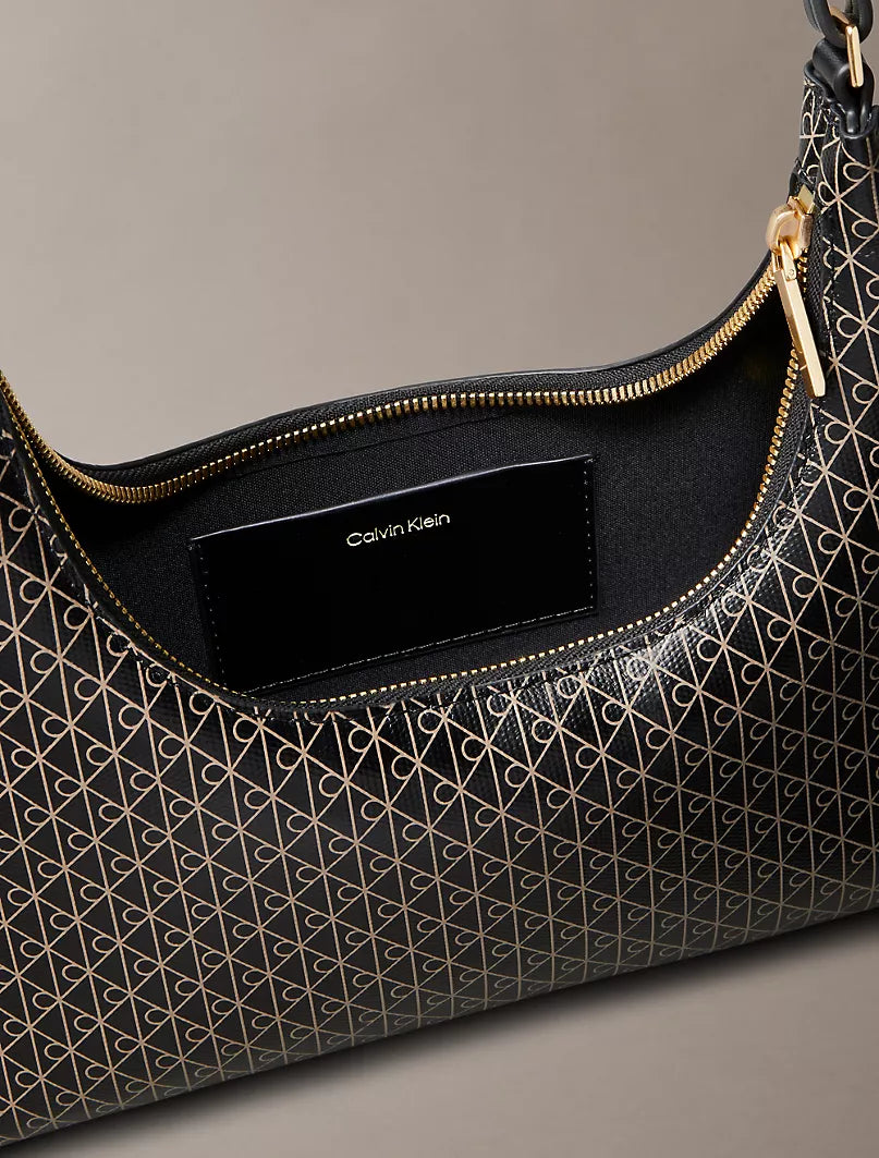 CK Allover Emblem Logo Shoulder Bag