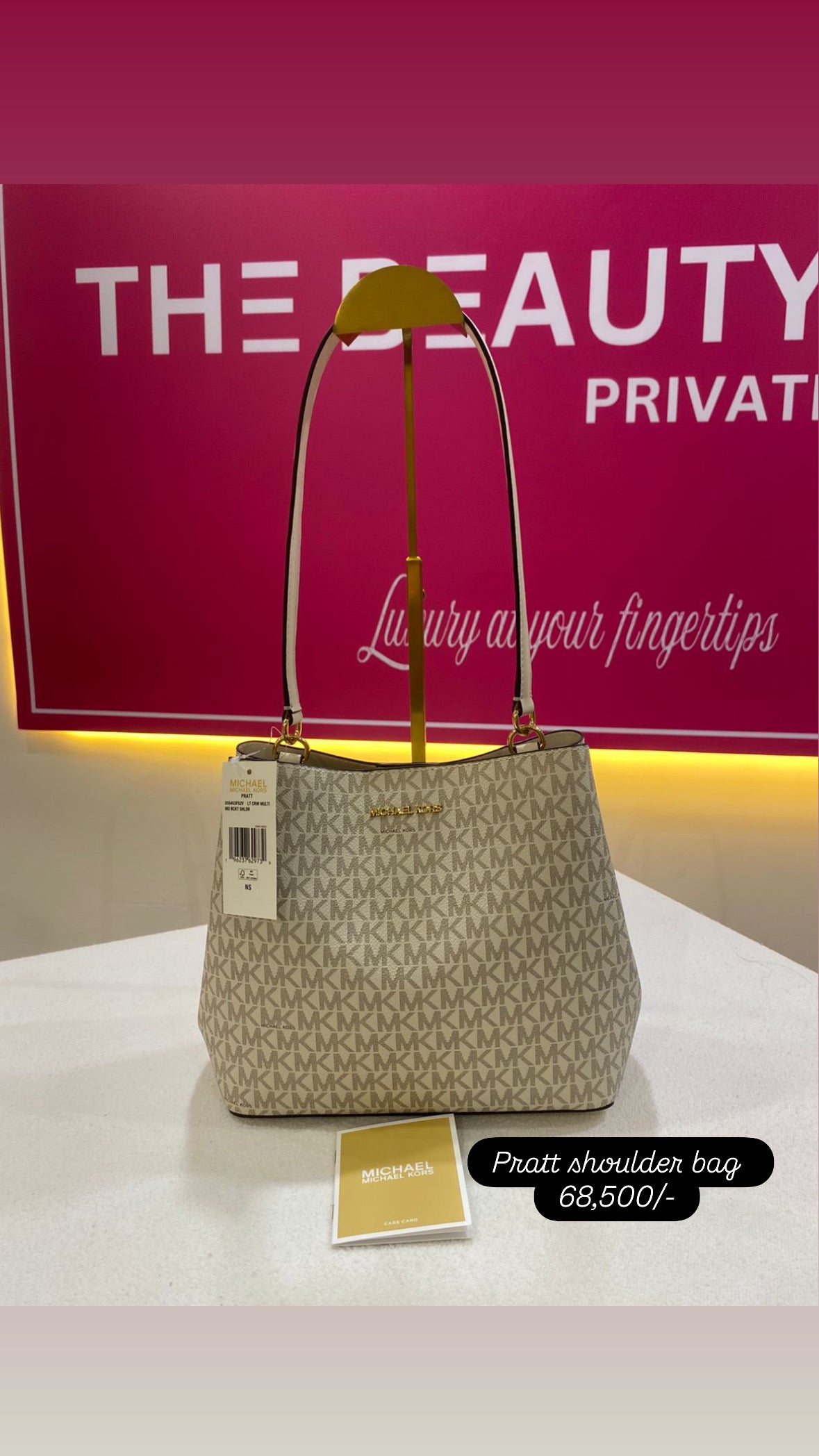 Michael Kors Pratt Medium Signature Logo Shoulder Bag