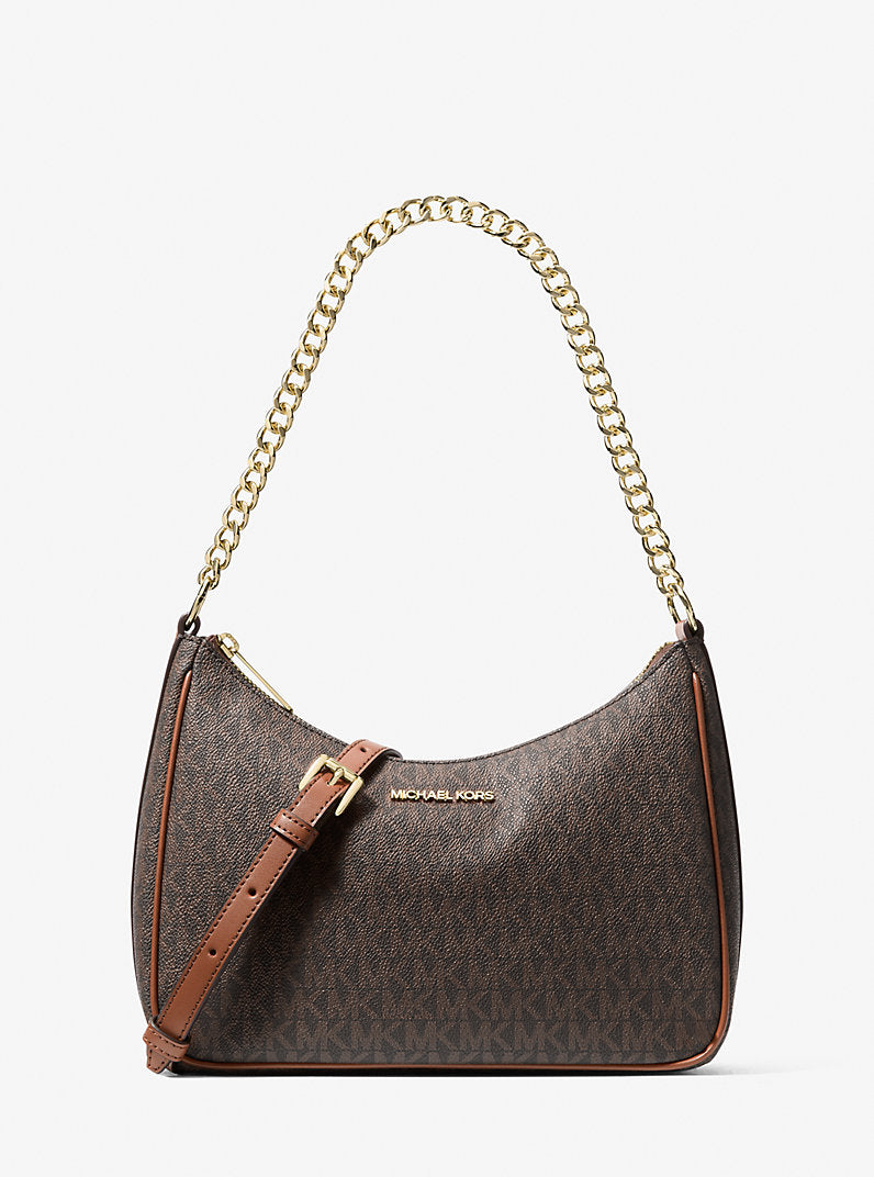 Michael Kors Jet Set Travel Large Signature Logo Convertible Crossbody Bag