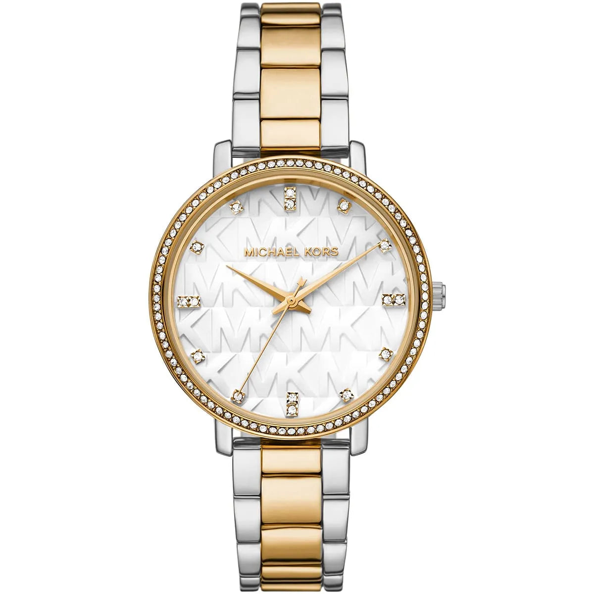 Michael Kors Pyper Quartz Crystal White Dial Ladies Watch