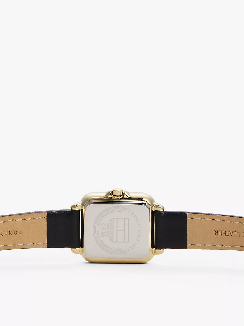Tommy Hilfiger 24MM Square Dial Leather Strap Watch
