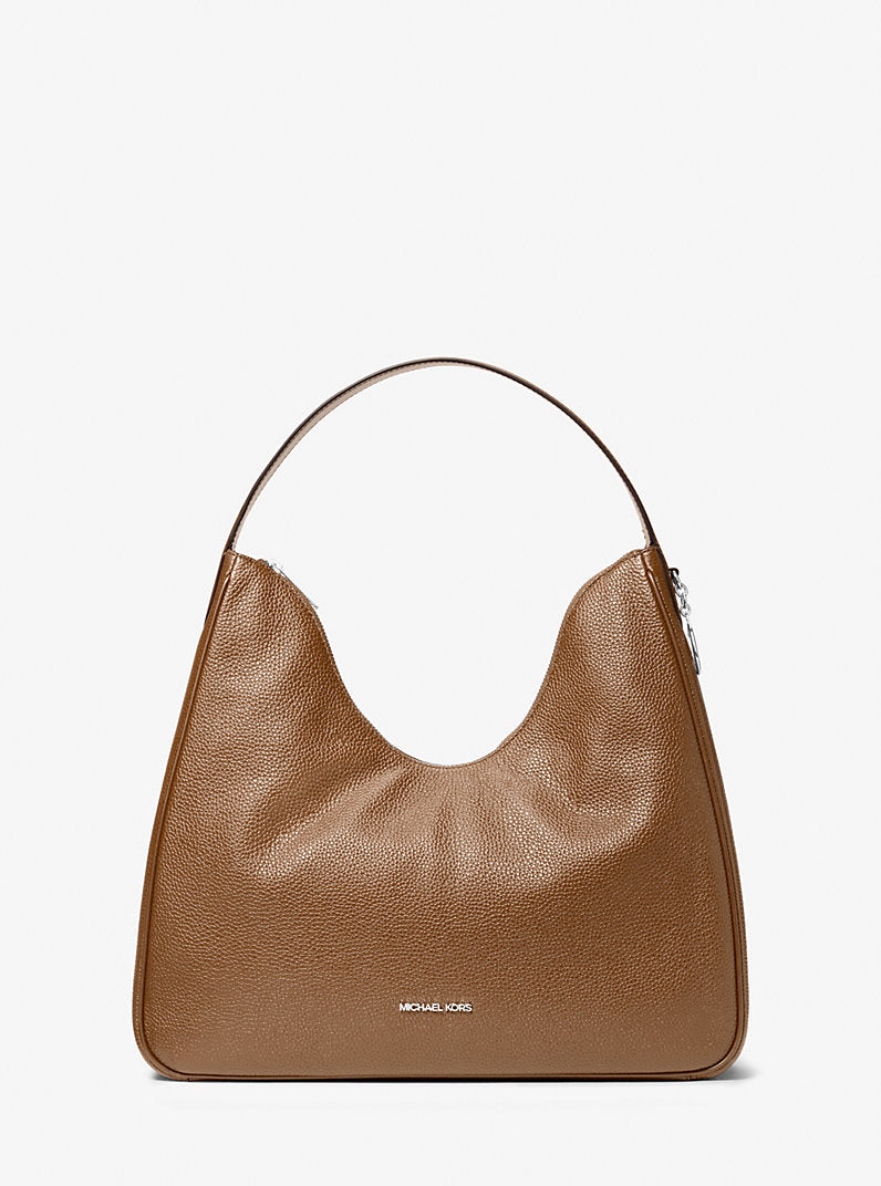 Michael Kors Nayla Medium Pebbled Leather Hobo Shoulder Bag