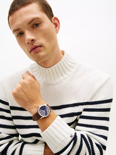 Tommy Hilfiger 43MM Leather Strap Sport Watch