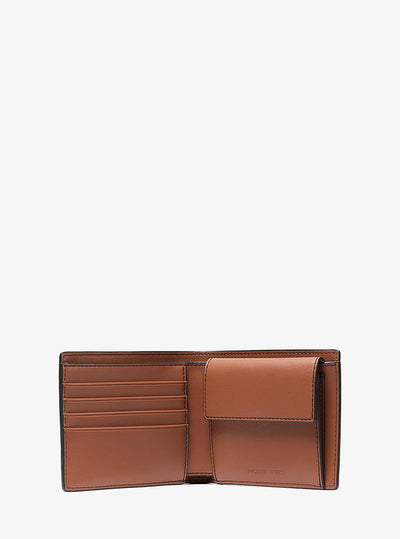 Michael Kors Cooper Pebbled Leather Billfold Wallet With Coin Pouch