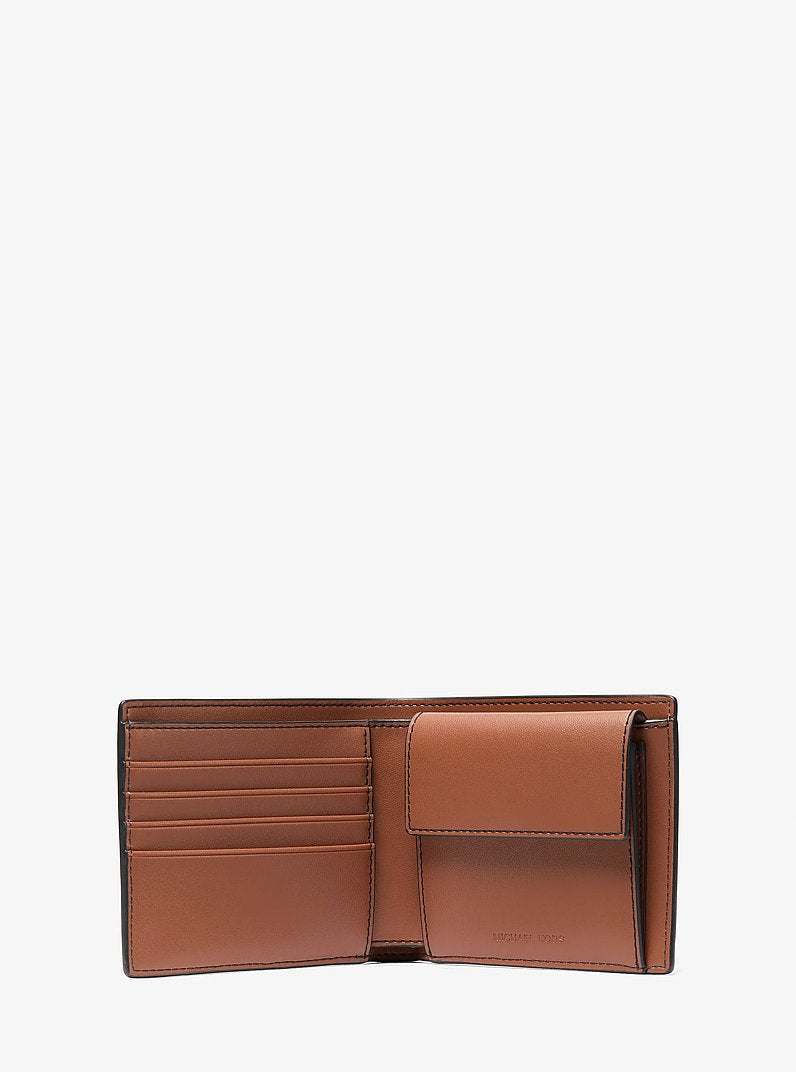 Michael Kors Cooper Pebbled Leather Billfold Wallet With Coin Pouch