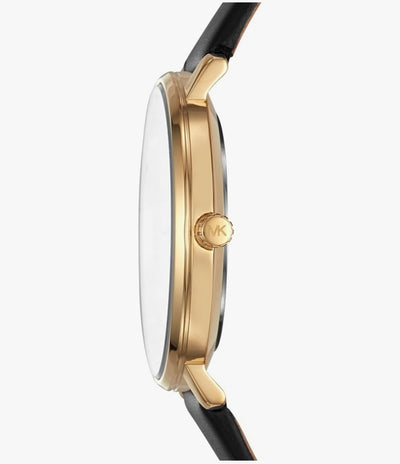 Michael Kors Pyper gold tone leather belt watch