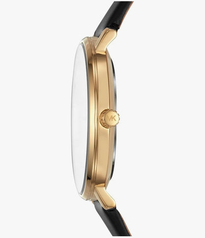 Michael Kors Pyper gold tone leather belt watch