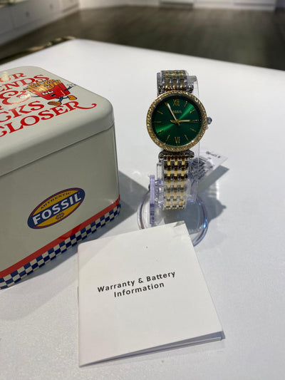 Fossil Carlie Mini Three-Hand Two-Tone Stainless Steel women’s Watch