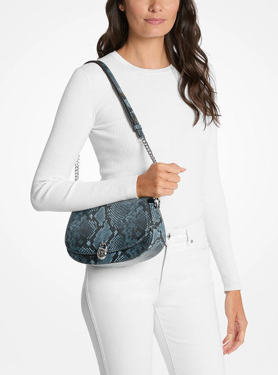 Michael Kors Mila Medium Snake Embossed shoulder Bag