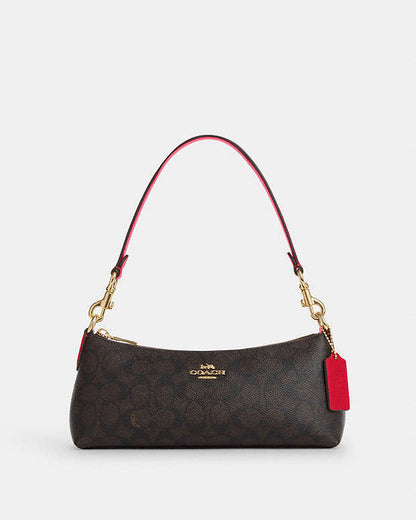 Coach Charlotte Shoulder Bag In Signature Canvas