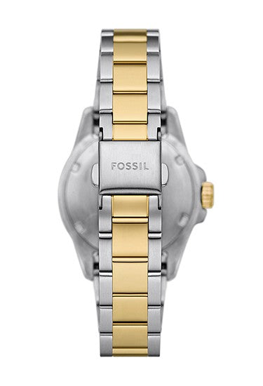 Fossil Fossil Blue Dive Three-Hand Two-Tone Stainless Steel Watch